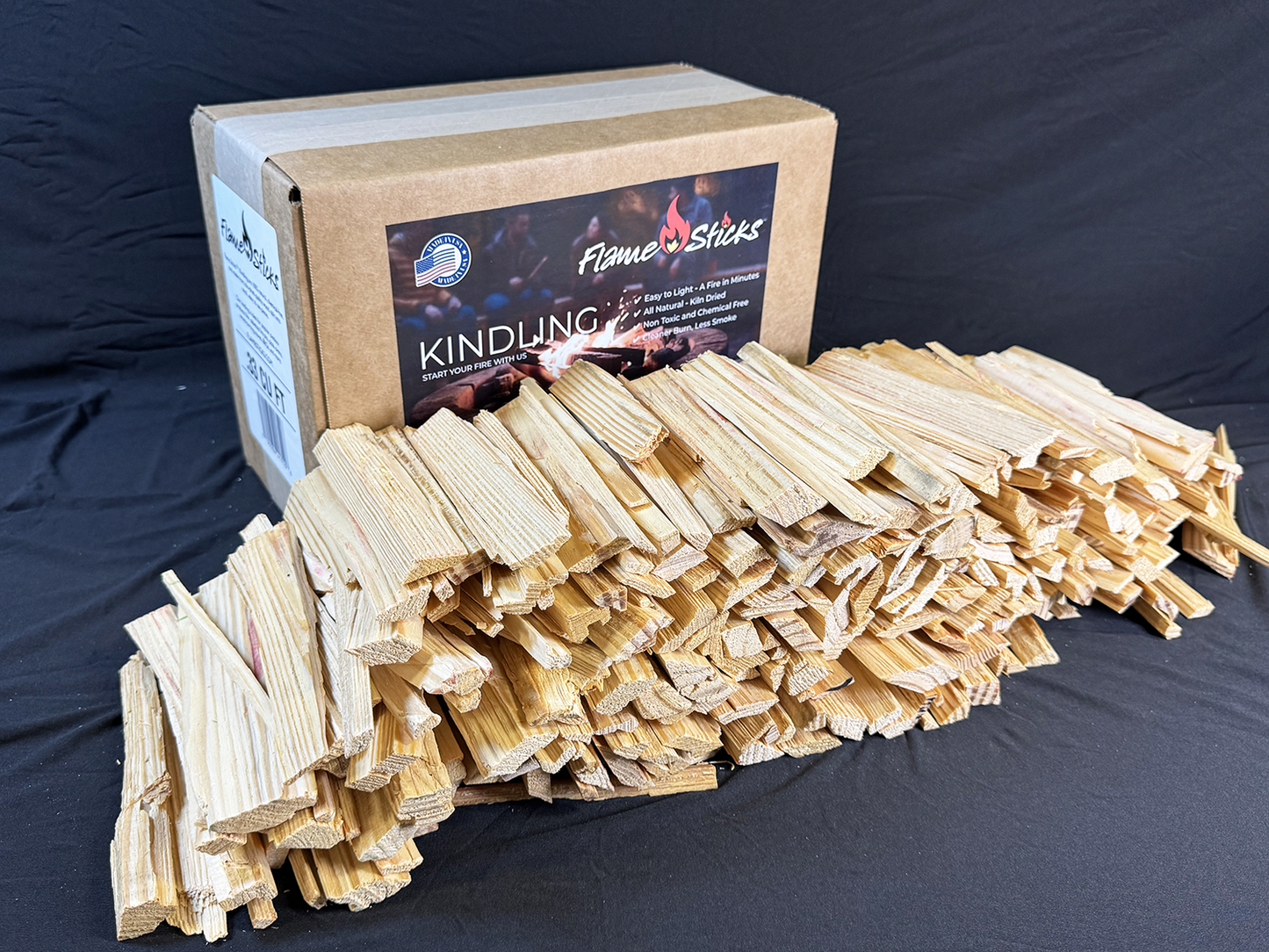 Flame Sticks™ Kindling 100% natural wood splits - perfect for starting your fire fast and easy