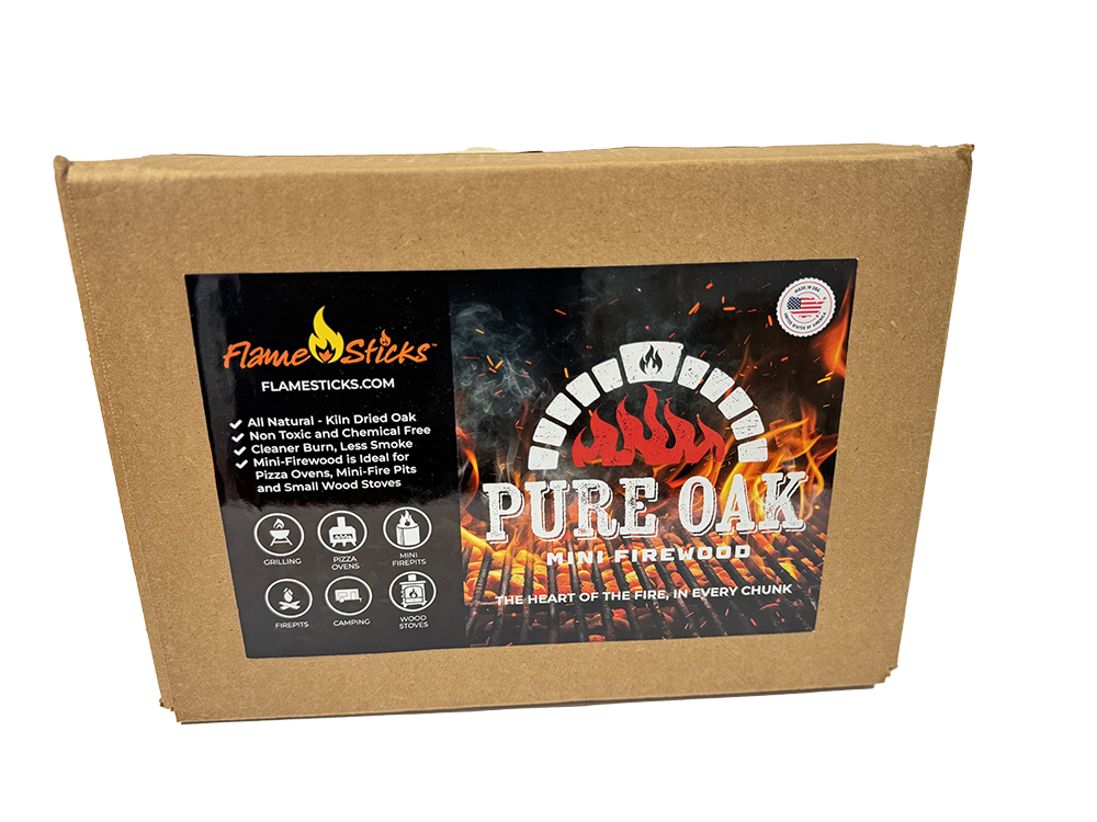 Pure Oak Mini firewood 100% natural oak wood splits. 5-6" long. Great for pizza ovens, mini fire pits and BBQ grills.