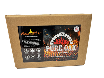 Pure Oak Mini firewood 100% natural oak wood splits. 5-6" long. Great for pizza ovens, mini fire pits and BBQ grills.